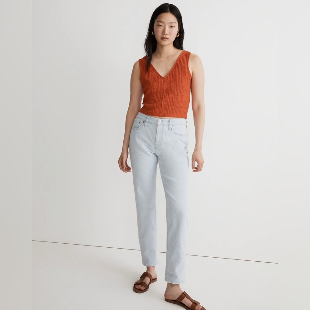 Madewell V-Neck Sleeveless Crop Top